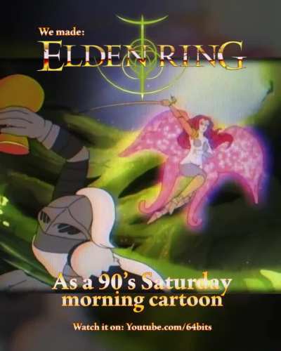 Short clip from a 90s-style Elden Ring cartoon intro we animated!