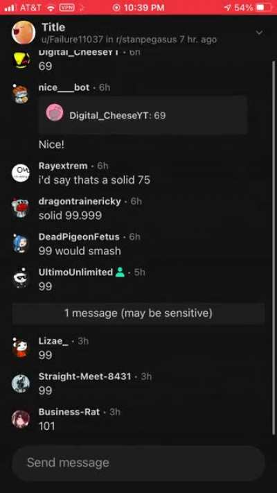 guys don’t say 99 it’s really offensive 😖