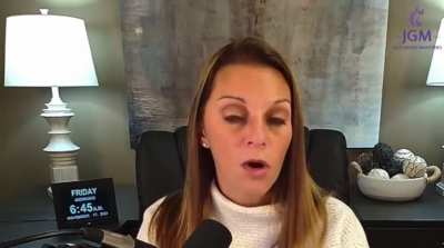 Deranged MAGA Karen says God himself speaks through her. So this is not her talking, this is God himself sharing the latest gossip from the White House: 