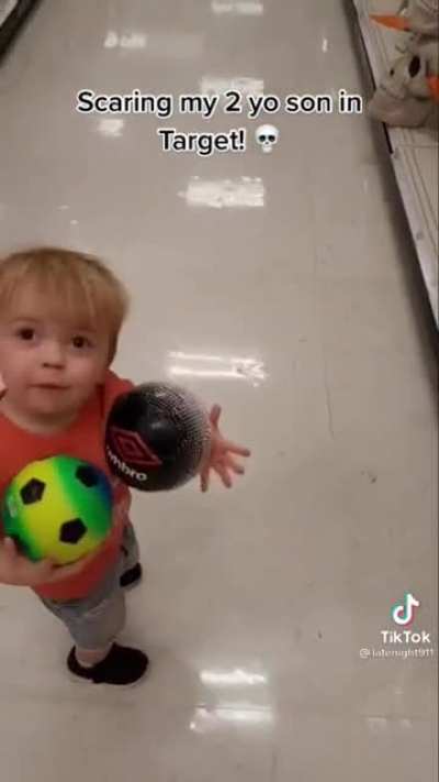 Scared child scream