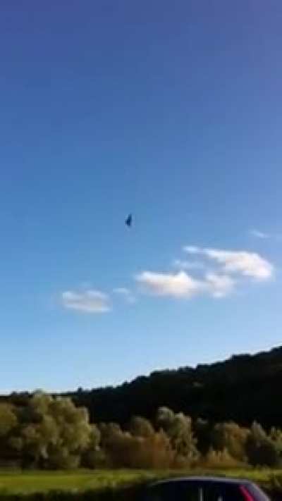 Avro Vulcan XH558 performs a low flyby over Bishopswood in honour of the late Peter Williams, who played an important part in the development of the aircraft.