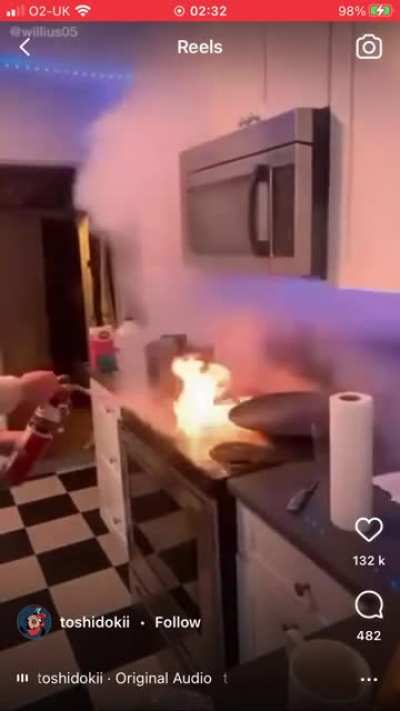 Perfectly cut fire scream