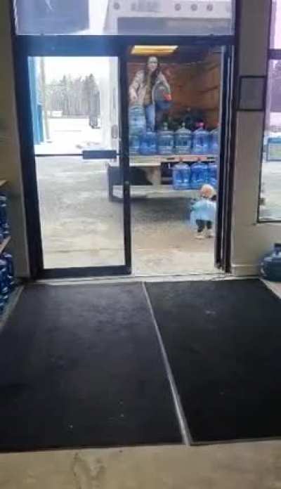 Baby hard at work