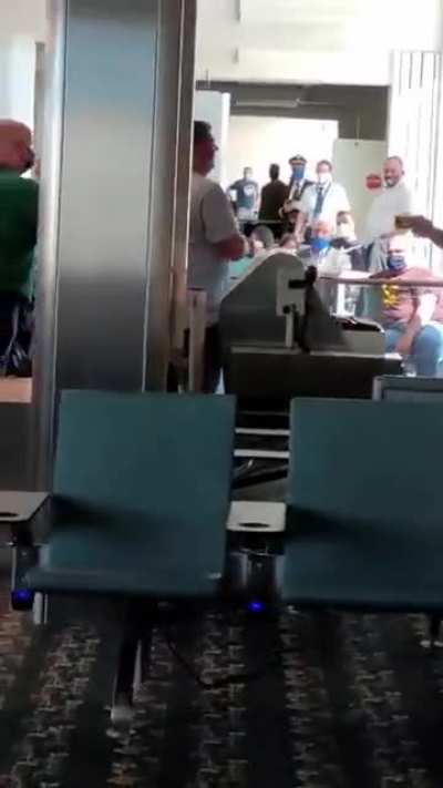 Guy freaking out at a Orlando International airport