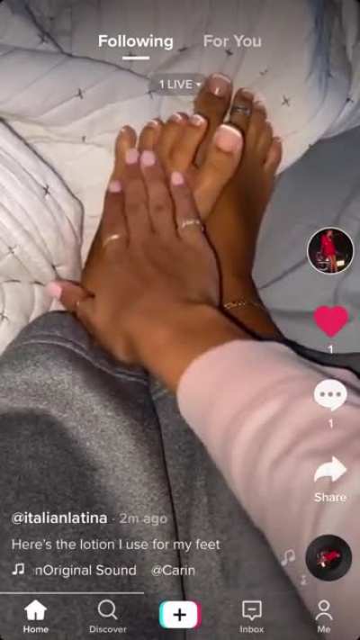 Lotion on soles