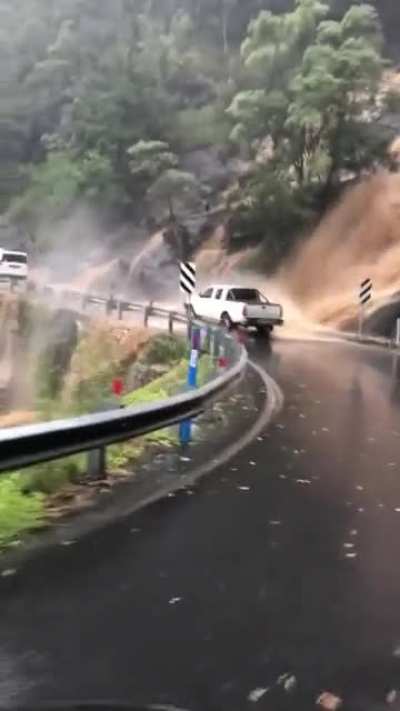 Flooding waterfall pass