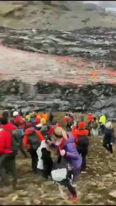 Iceland volcano erupting