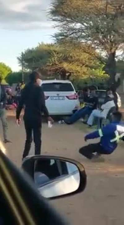 To cheap shot someone