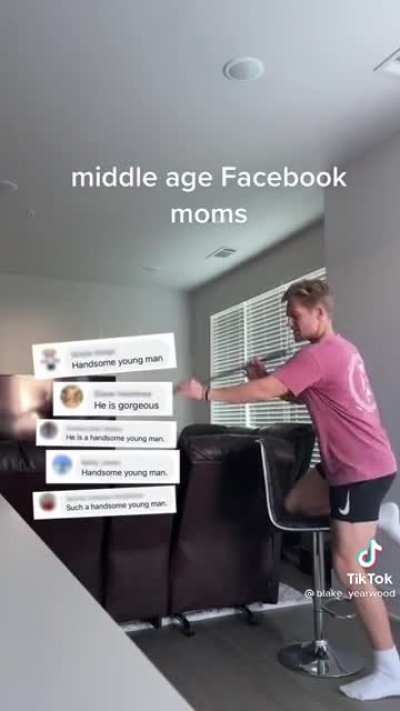 Middle aged Facebook moms