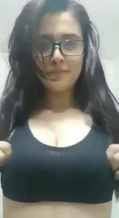Indian girl shows Boobs to boyfriend.