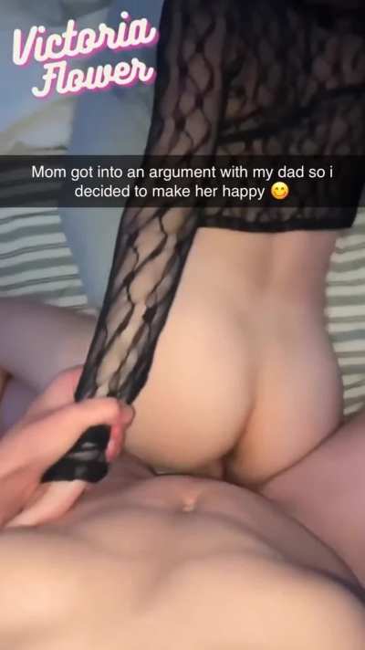 Mom got into an argument with dad so i cheered her up