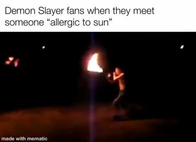 Demon Slayer Fans VS. Sun Allergens