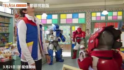 Here are the first 2 and a half minutes of Kikai Sentai Zenkaiger: Zenkai Red Great Introduction