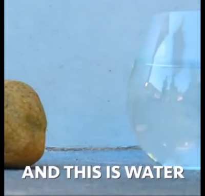 Pouring water on a rock