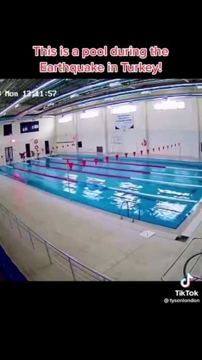 This Pool during the recent Earthquake in Turkey