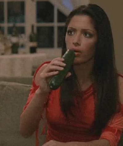 how to eat cucumber by Sarah