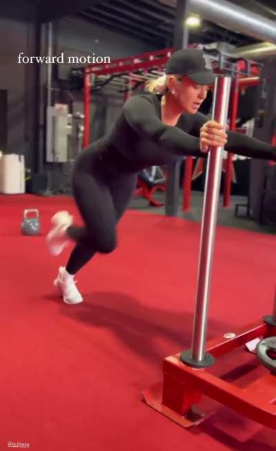 Sled push workout | IG story April 2024
