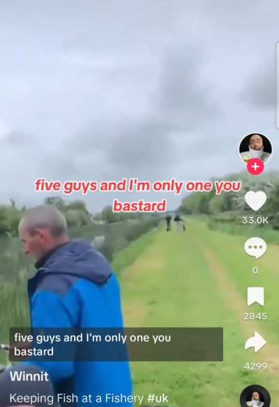 Gamekeeper finds people fishing illegally on his land. 