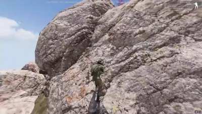 Climbing a mountain