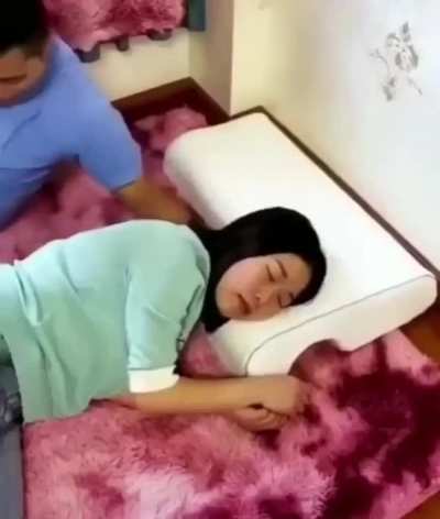 This new pillow has a hole for your arm.