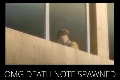 That Time when a Death note spawn in a public server