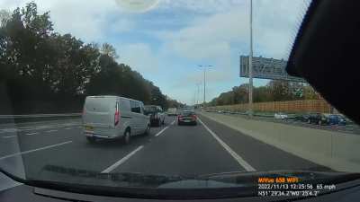Idiot in van, tried to cut me off then flipped me off for honking! (Bad language)