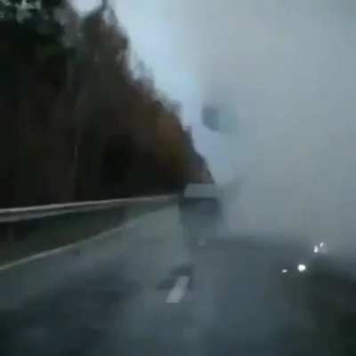 Car Tries to Pass From the Left, Explodes Instead