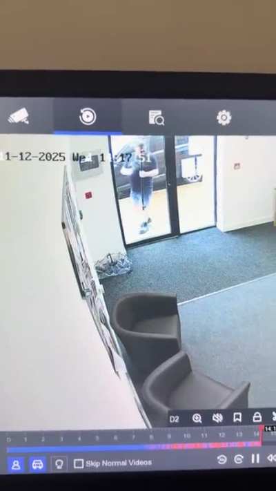 There goes the door handle