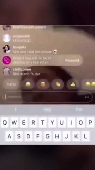Cool kid on IG live with a gun accidentally shoots it