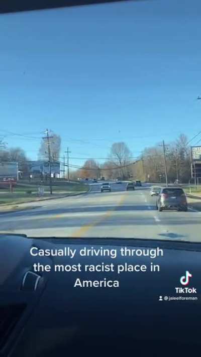 Casually driving through the most racist place in America while black