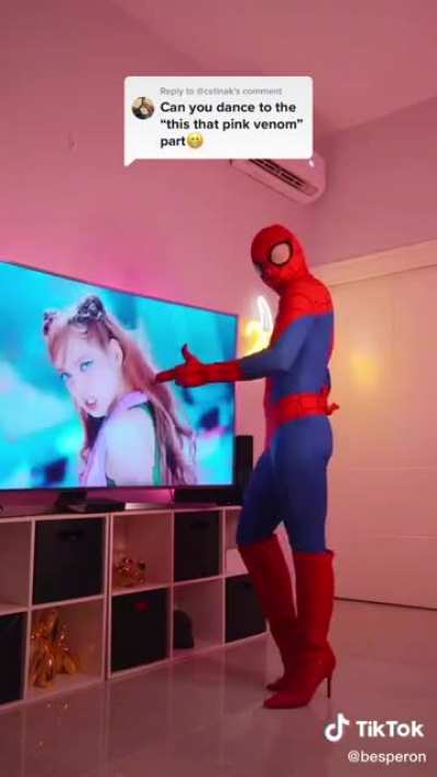 Apparently Spiderman is a huge Blackpink stan