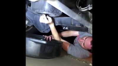 Draining the oil