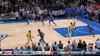 [Highlight] Westbrook misses the three but the Lakers press to force an 8-second violation and get the ball back with 17.7 left