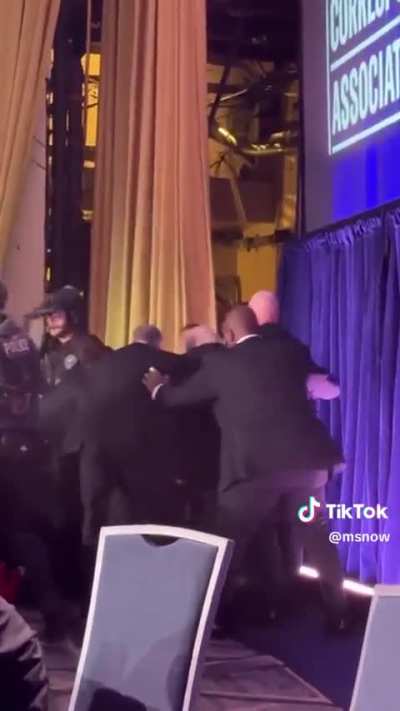 Vice President Vance was rushed off stage before President trump after shots fired!