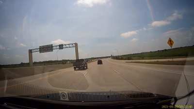 [USA] Lifted truck speeds past cop, instant karma ensues