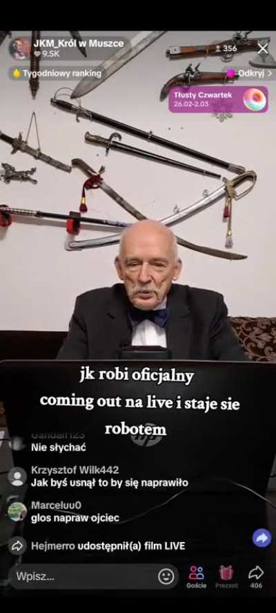 Lewaki zagłuszały wczoraj live'a Janusza Korwina-Mikke!