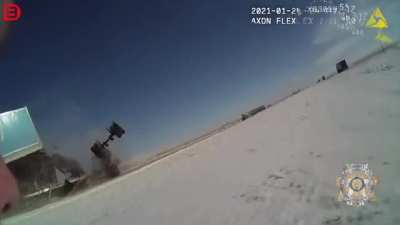 Cop records huge crash with his bodycam.