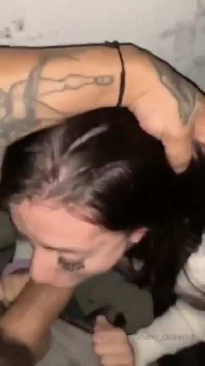 Hot blowjob in alley