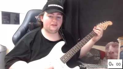 Guitar speedrun
