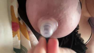 Here’s me taking off my nipple sucker today