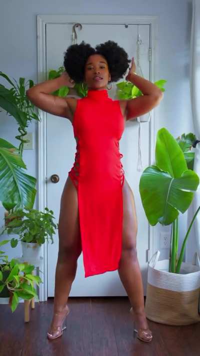 Lady in red