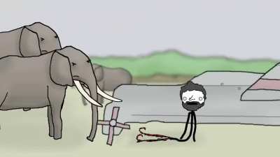 Elephants do be scary