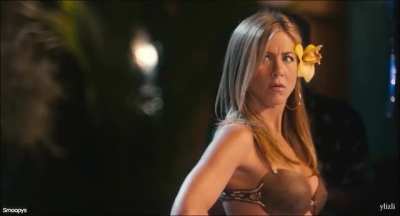 Jennifer Aniston in a coconut bra