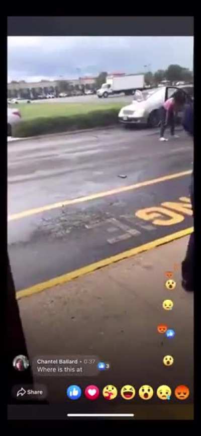 GRAPHIC: woman continues to argue with unconscious man she allegedly ran over