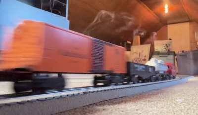 Got the smoke unit working and found the proper caboose, looking straight out of the 1946 catalog!
