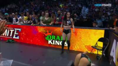 Saraya ensuring Mariah's pants remain firmly up her butt at all times