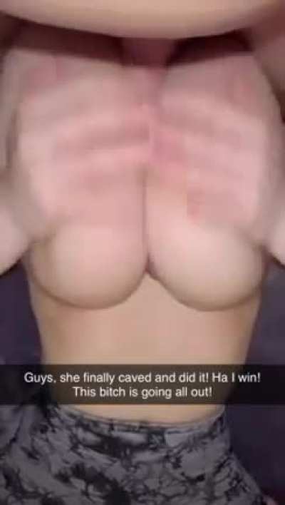 Second puberty had hit me hard. You, my roommate, wouldn’t stop asking me to let you use my new massive boobs. I finally caved to your begging and let you do it, not realizing I had to suck your balls at the same time. Or that you’d be sending videos of m