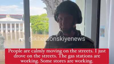 In another 'WTF' moment, the Russian head of Kherson Oblast says all is well & people are 