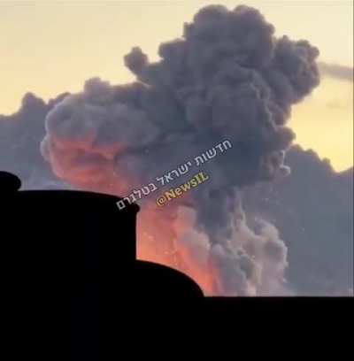 Iranian missile facility bombed, today, Iran.