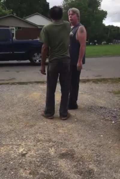 “Get Out My Yard” Old Men Scrap It Out